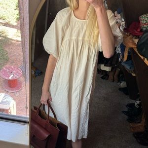 Atelier Delphine Mardi Cream Midi Dress